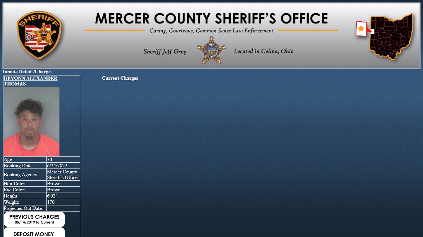 Mercer County Sheriff's Office Jail Inmate Search